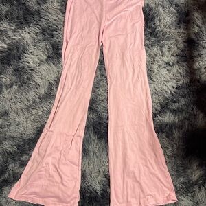 Pink Flared Yoga Pants
